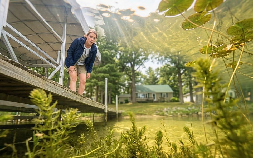 Lake property owner surprised by the weeds along the shoreline